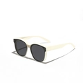 Gafas de sol polarizadas TR90 cuadradas con montura crema para hombres y mujeres - Crema mate