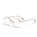 Montatura per occhiali quadrata in titanio oro rosa con stanghette sottili da donna - Oro Nero