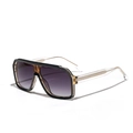 Y2K Vintage Oversize-Sonnenbrille mit TR90-Rahmen und Verlaufsgläsern für Damen - Schildpatt und Verlaufs-Grau