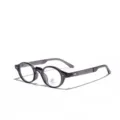 Gafas ovales retro de TR90 en color púrpura traslúcido con filtro azul y protección UV400 - Gris Transparente