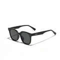 Oversized square black hip hop sunglasses with silver studs and dark lenses - Glossy Black/Grey Lens