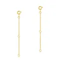 S925 sterling silver extension chain with spring clasp for DIY necklace components - Gold