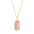 Elegant 925 silver necklace with pink quartz pendant and gold chain for women - 925 Silver / Natural Rose Quartz Pendant Only (Without Chain)