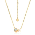 Minimalistische S925 Sterling Silber Kette mit ovalem Opalstein und runder Perle - 925er Silber / Gold