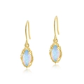 Vintage S925 silver opal drop earrings with marquise cut stones in gold vine settings - 925 Silver / Artificial Opal (Earrings)