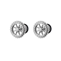 Polished stainless steel ear plugs with hollow star pattern and vintage industrial design - Silver (Single Piece)