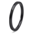Polierter schwarzer Keramikring im minimalistischen Stil mit spiegelglattem Finish - US 6 / Schwarz (2mm Breite)