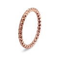 Minimalistischer 2mm roségoldener Ring aus Titanstahl mit geometrischem Reliefmuster - US 5 / Roségold