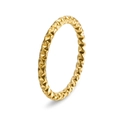 Minimalistischer 18K vergoldeter 2mm gedrehter Titanstahlring für Damen in Goldoptik - US 5 / Gold