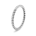 Minimalistischer 2MM Titanstahlring mit geometrischer Wellengravur in Silberoptik - US 5 / Silber