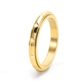 Minimalistische 3mm roségouden titanium ring met geometrische piramide textuur - US 5 / Goud
