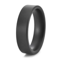 Bague minimaliste en céramique noire mate de 4 mm à 8 mm sur fond blanc épuré - US 6 / 6mm Noir