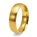 Detail of gold brushed stainless steel ring showing inner mirror polish finish - US 7 / 6mm / Gold