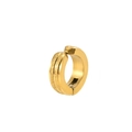 Ear cuff dorato in acciaio inossidabile a doppio strato con finitura smerigliata e lucida - Oro