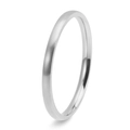 Macro detail of silver titanium ring with brushed matte exterior and polished inner surface - US 7 / 2mm / Silver