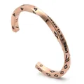 Bracelet jonc torsadé en acier or rose avec message gravé always in my heart - Grand Or Rose