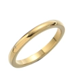 Dettaglio dell'anello sottile 2mm in acciaio inossidabile dorato con finitura lucida - US 5 / Oro