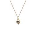 Collar de corazón con proyección 100 idiomas Te Amo y piedras de circón blanco dorado - Dorado