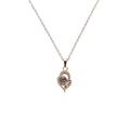 Collar de corazón oro rosa con proyección Te Amo en 100 idiomas e incrustación circón - Oro rosa