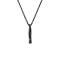 Collana da uomo nera minimalista con pendente a barra ritorta in robusto acciaio titanio - Pendaglio Singolo Nero (Senza Catena)