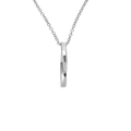 Minimalist twisted bar pendant necklace for men in polished stainless steel finish - Silver Single Pendant (No Chain)