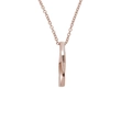 Collana minimalista con pendente a barra ritorta in oro rosa in acciaio al titanio - Ciondolo Solo (Senza Catena) - Oro Rosa