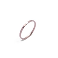 Minimalist 2mm rose gold stainless steel ring with a faceted hammered geometric surface - US 5 / Rose Gold