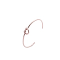 Minimalistisches Armband aus roségoldenem Edelstahl mit Knotendesign und offener Form - Roségold