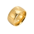 Classic 11mm wide titanium steel ring in gold finish with embossed religious scripture - US 6 / Gold