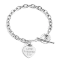 Bracciale in argento con ciondolo a cuore inciso LOVE FOREVER 520 e chiusura a levetta - Argento / 18cm