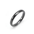 Anello minimalista in ceramica nera lucida da 3mm con finitura a specchio per uomo e donna - US 6 / Nero