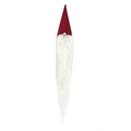 Christmas plush gnome ornament with long white beard and tall red hat for holiday home decor - Faceless Doll Long Hair Ornament