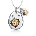 Minimalistische Titanstahl Adler Halskette mit goldenem und silbernem Sonnen-Anhänger - Stil C Anhänger (SP549) (Anhänger Ohne Kette)