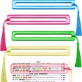 4-pack acrylic mahjong line finders with tassels and 2024 scoring cards - 15.2cm / Multicolor with Tassels