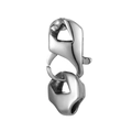 Polished silver titanium steel irregular lobster clasp for vintage floral jewelry making - Irregular Polished Connector (CA055)