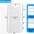 Guida alle dimensioni per set di 4 divisori per scaffali in acrilico con specifiche tecniche - Set di 4