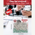 Salvadanaio trasparente 10k in acrilico con stampa Smash Box e tracciatore risparmi - Stile Sfida di Risparmio 10k (81110)
