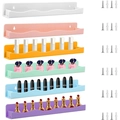 Set of 6 floating acrylic shelves in vibrant colors for nail polish and cosmetics - 2 Pcs/Set / Macaron Color