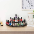 Présentoir semi-circulaire noir en acrylique à 3 niveaux pour vernis et cosmétiques - Noir