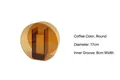 Moderne bernsteinfarbene geometrische Vase aus Acryl im runden Design, 17 cm Durchmesser - Runder Stil (Kaffee Rund) / 17cm / Brauner Runder Stil