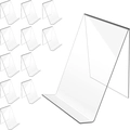 10er-Set transparente L-förmige Buchständer aus Acryl für Displays und Tablets mit glatten Kanten - 2mm Dicke (10er Pack)