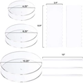 Acryl Tortenplatten-Set mit 6.25, 8.25, 10.25 Zoll Scheiben und Schaber zum Backen - 11er-Set / Transparent