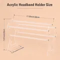 Clear acrylic headband holder with 30cm length for hairband storage and display - Five-Hole Headband Stand