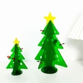 Set de mini sapins de Noël en acrylique vert avec une étoile jaune au sommet - 80*110mm Petit Sapin de Noël