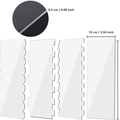 4-piece clear acrylic cake scraper set with varied edges and 2mm thickness detail - Four-Piece Set