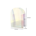 Iridescent acrylic arch vase in rainbow finish measuring 19.5cm high for home decor - Large Arch Style (Rainbow Iridescent)