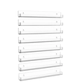 Set of 8 clear acrylic wall shelves, floating U-shaped racks for nail polish storage - Set of 8