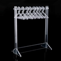 Creative clear acrylic jewelry organizer with mini hangers for earrings and necklaces - Old Style (With 8 Hangers)