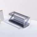 Organizador moderno de acrílico en forma de Z con acabado en gris humo transparente - Gris
