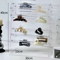 Drehbarer Displayständer aus klarem Acryl für Haarreifen und Haarklammern - Zweischichtiger Stil